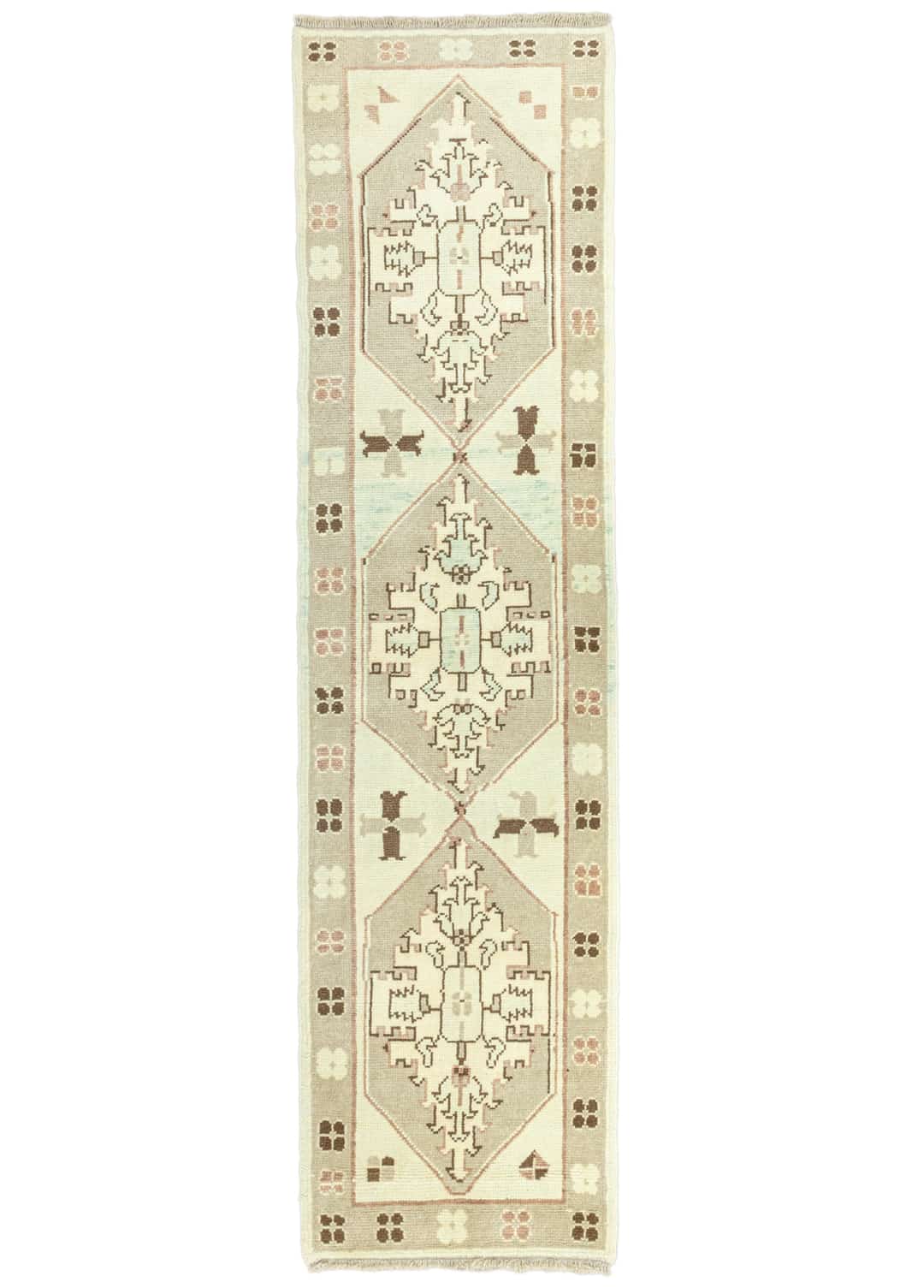 Fesal Rustik Tasarımlı Yün Yolluk 72x283 cm
