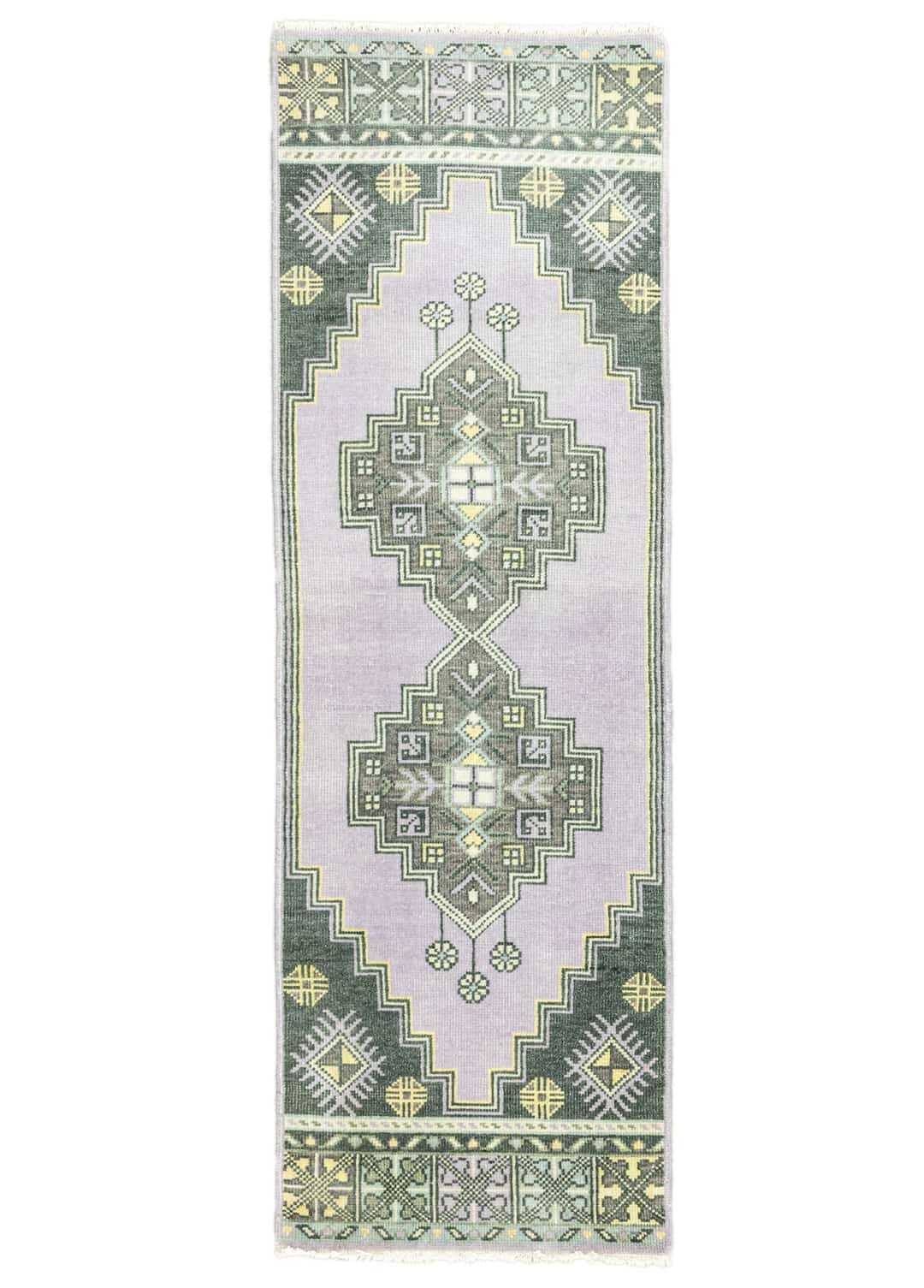 Erdebil Geometrik Desenli Yün Yolluk 73x234 cm