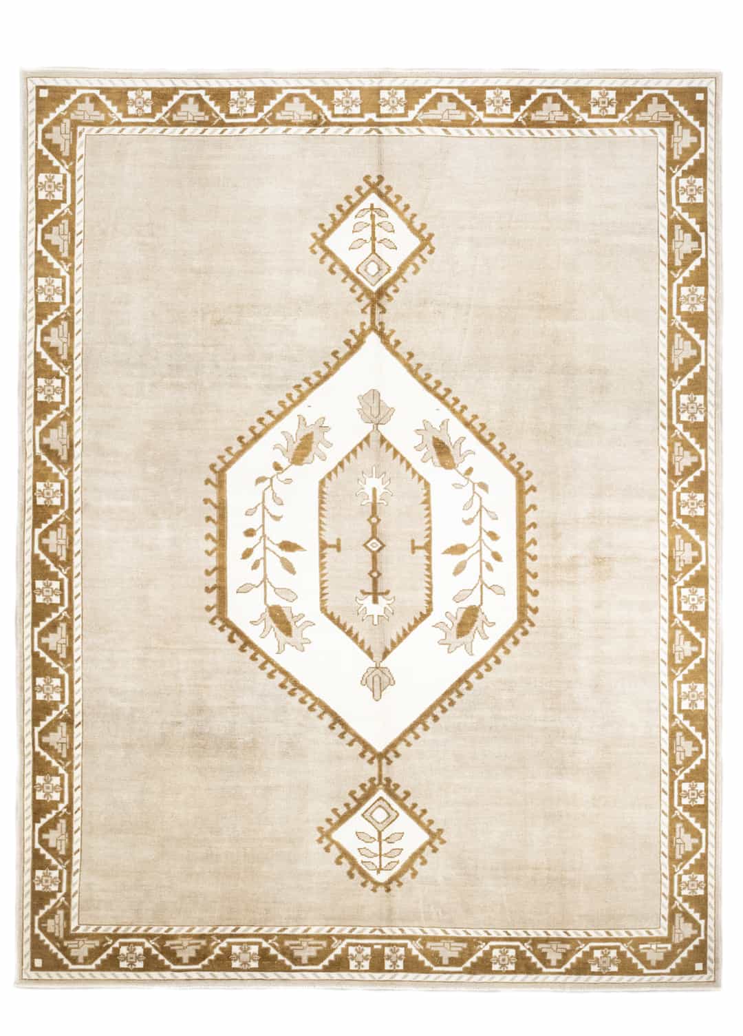 Mella Rustik Desenli El Dokuma Yün Halı 338x441 cm