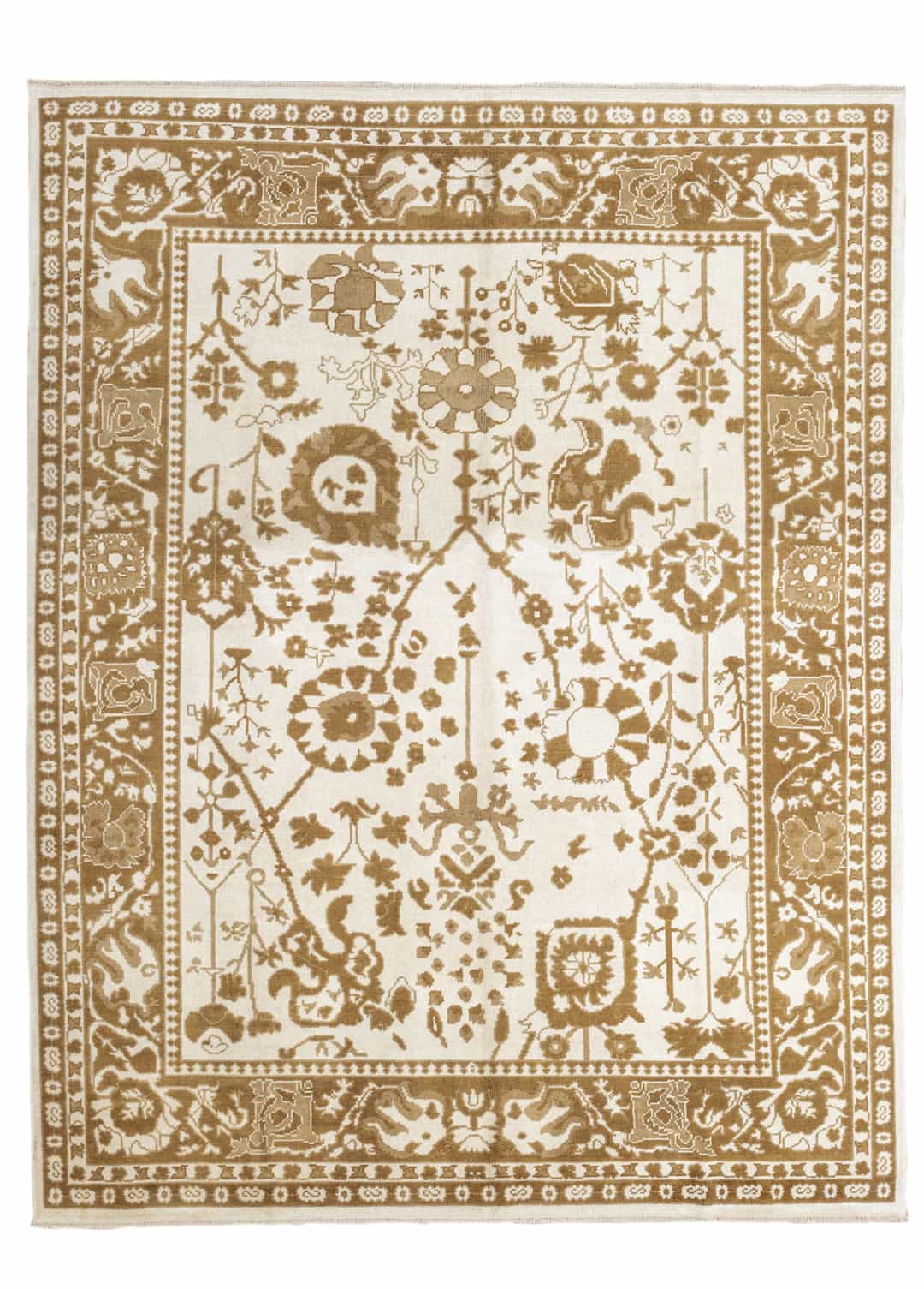 Bhalil Rustik Desenli Yün Uşak Halısı 282x361 cm