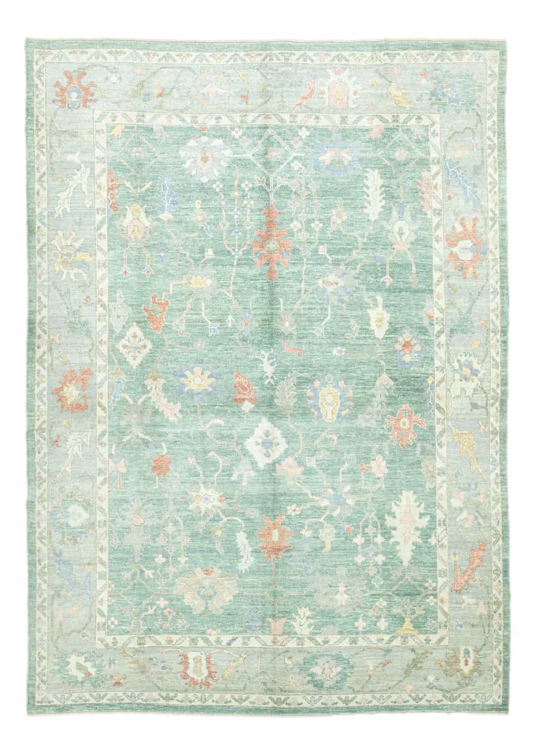 Firuze El Dokuma Yün Uşak Halısı 309x419 cm